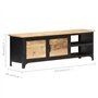 vidaXL Meuble TV Armoire Basse Meuble Divertissement avec 2 Portes et 2 Etagères Salon Salle de Séjour Intérieur 120x30x40 cm Bo