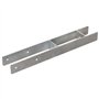 vidaXL Lot de 6 Supports de Poteau Argent 8 × 6 × 60 cm Acier galvanisé
