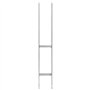 vidaXL Lot de 6 Supports de Poteau Argent 8 × 6 × 60 cm Acier galvanisé