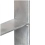 vidaXL Lot de 6 Supports de Poteau Argent 8 × 6 × 60 cm Acier galvanisé