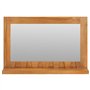 vidaXL Miroir Mural avec étagère 60 x 12 x 40 cm en Teck Massif