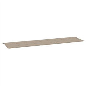 Coussin pour Banc de Jardin Taupe 200 × 50 × 3 cm