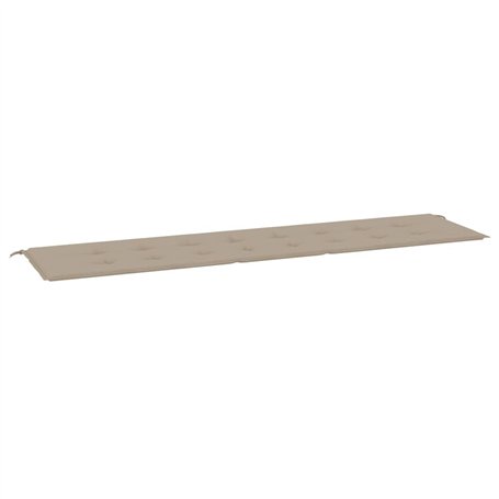 Coussin pour Banc de Jardin Taupe 200 × 50 × 3 cm