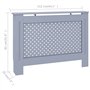 vidaXL Revêtement pour radiateur Anthracite 112 x 19 x 81 cm MDF