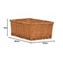 VidaXL 4 pièces Corbeille empilable en osier marron