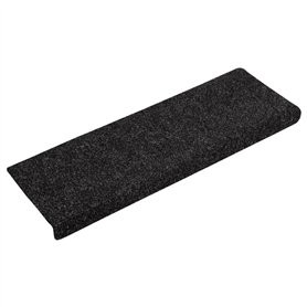 vidaXL Tapis d'Escalier 15 pcs, Protection d'Escalier Antidérapante, Moquette de Marches, Décoration Intérieur, Tissu Aiguilleté
