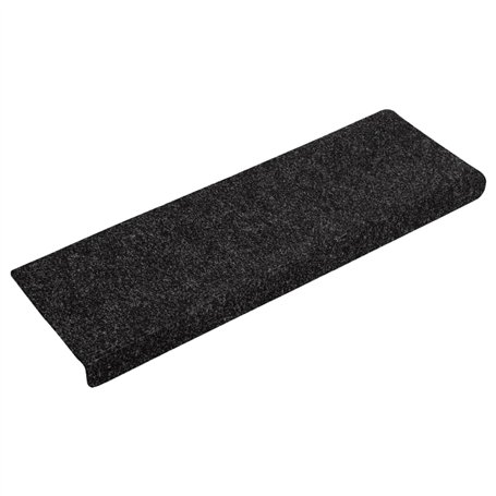 vidaXL Tapis d'Escalier 15 pcs, Protection d'Escalier Antidérapante, Moquette de Marches, Décoration Intérieur, Tissu Aiguilleté