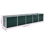 vidaXL Lit Surélevé Pot de Fleurs Bac à Plante Pot de Plante Jardinière Véranda Jardin Balcon Extérieur Acier Galvanisé 400x80x4