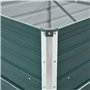 vidaXL Lit Surélevé Pot de Fleurs Bac à Plante Pot de Plante Jardinière Véranda Jardin Balcon Extérieur Acier Galvanisé 400x80x4