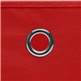VidaXL Lot de 10 boîtes de rangement avec couvercle Tissu rouge 32 × 32 × 32 cm