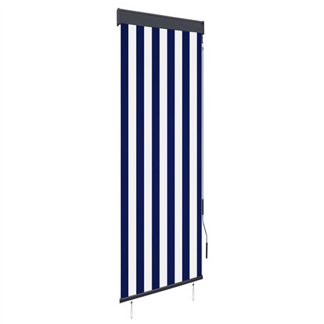 Store Enrouleur extérieur 60x250cm Bleu et Blanc