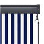 Store Enrouleur extérieur 60x250cm Bleu et Blanc
