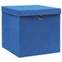 vidaXL 4x Boîtes de Rangement avec Couvercle Bac de Stockage Coffre de Rangement Organisateur Garde-robe Chaussettes Sous-vêteme
