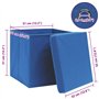 vidaXL 4x Boîtes de Rangement avec Couvercle Bac de Stockage Coffre de Rangement Organisateur Garde-robe Chaussettes Sous-vêteme