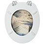 vidaXL 2x Sièges de Toilette avec Couvercle Cuvette Lunette de Toilette Abattant WC Salle de Bain Maison Intérieur MDF Design de