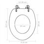 vidaXL 2X Sièges de Toilette avec Couvercle Cuvette Lunette de Toilette Abattant WC Salle de Bain Maison Intérieur MDF Bleu Gout