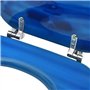 vidaXL 2X Sièges de Toilette avec Couvercle Cuvette Lunette de Toilette Abattant WC Salle de Bain Maison Intérieur MDF Bleu Gout