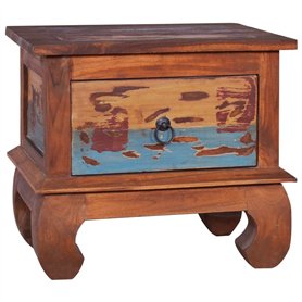 vidaXL Table de Chevet Table de Nuit Armoire de Lit Armoire de Chevet avec 1 Tiroir Chambre à Coucher Maison Intérieur Bois de T