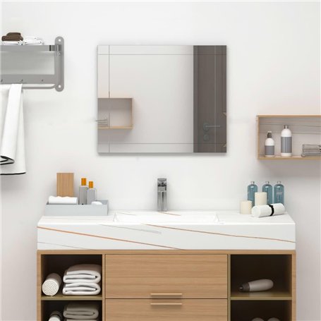 vidaXL Miroir Mural Miroir Cosmétique Maquillage Miroir de Décoration Salle de Bain Chambre à Coucher Maison Intérieur 60x50 cm 