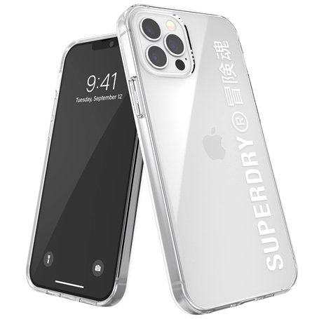 Superdry 42596 Coque de Protection Transparente pour iPhone 12 / iPhone 12 Pro 6.1