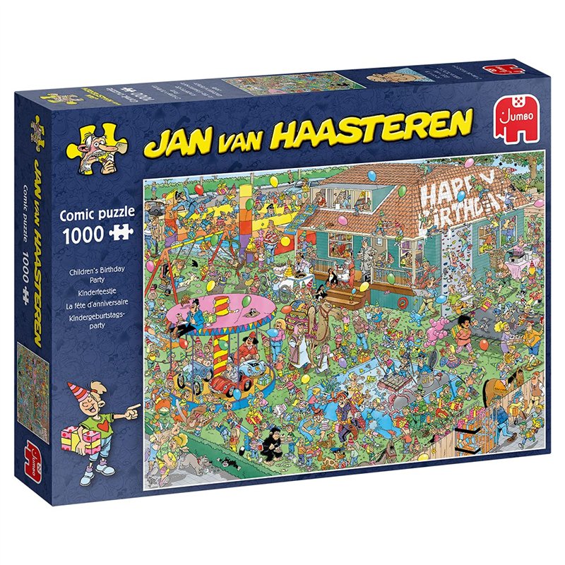 Jumbo Fête d'anniversaire pour Enfants Jan Van Haasteren de Jumbo Games, Puzzle de 1000 pièces, 20035