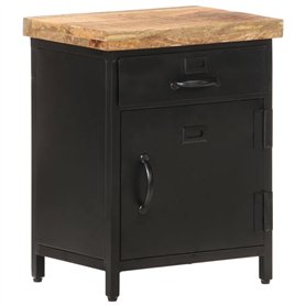 vidaXL Table de Chevet Table de Nuit Armoire de Chevet Armoire de Lit avec 1 Tiroir et 1 Porte Chambre Intérieur 40x30x52 cm Boi