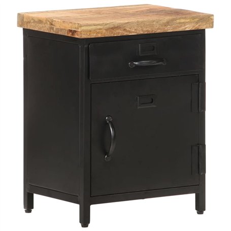 vidaXL Table de Chevet Table de Nuit Armoire de Chevet Armoire de Lit avec 1 Tiroir et 1 Porte Chambre Intérieur 40x30x52 cm Boi