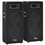 vidaXL Haut-parleurs de scène passifs professionnels Hifi 2pcs noir, scène, boîtier, professionnels