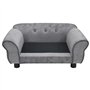 vidaXL Canapé pour Chien Gris 72x45x30 cm Peluche Sofa pour Chat Animaux