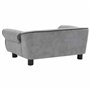 vidaXL Canapé pour Chien Gris 72x45x30 cm Peluche Sofa pour Chat Animaux