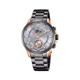 LOTUS Montre modèle 18808/1 de la Collection Connected, boîtier de 43 mm Argent avec Bracelet en Acier Gris pour Homme