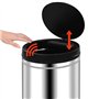 vidaXL Poubelle automatique à capteur en acier inoxydable 70 l