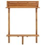 Table de Balcon en Bois d'acacia Massif 90 x 37 x 122,5 cm