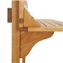 Table de Balcon en Bois d'acacia Massif 90 x 37 x 122,5 cm