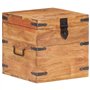 vidaXL Coffre Boîte de Rangement Coffre de Stockage Armoire de Rangement Table de Chevet Chambre Intérieur 40x40x40 cm Bois d'Ac