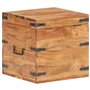 vidaXL Coffre Boîte de Rangement Coffre de Stockage Armoire de Rangement Table de Chevet Chambre Intérieur 40x40x40 cm Bois d'Ac