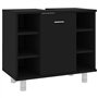 vidaXL Armoire de Salle de Bain Noir 60x32x53,5 cm Aggloméré