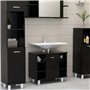 vidaXL Armoire de Salle de Bain Noir 60x32x53,5 cm Aggloméré