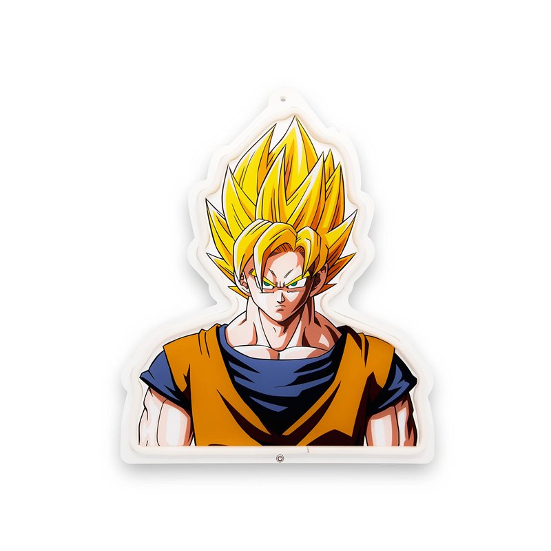 Teknofun - Licence Officiel Dragon Ball Z - Décoration lumineuse style néon GOKU Super Sayan 40 cm - Décoration lumineuse - câbl