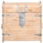 vidaXL Coffre Boîte de Rangement Coffre de Rangement Table de Chevet Armoire Verrouillable Intérieur Maison 40x40x40 cm Bois d'A