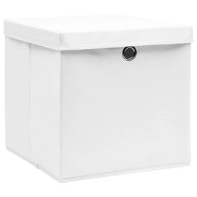 vidaXL 4x Boîtes de Rangement avec Couvercles Coffres de Rangement Boîtes d'Emballage Stockage Foulards Chaussettes Sous-vêtemen