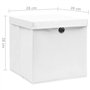 vidaXL 4x Boîtes de Rangement avec Couvercles Coffres de Rangement Boîtes d'Emballage Stockage Foulards Chaussettes Sous-vêtemen