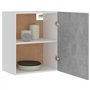 vidaXL Armoires Suspendues 2 pcs, Armoire de Rangement Murale avec 2 Étagères, Meuble de Cuisine Maison Intérieur, Gris Béton Bo