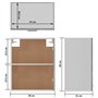 vidaXL Armoires Suspendues 2 pcs, Armoire de Rangement Murale avec 2 Étagères, Meuble de Cuisine Maison Intérieur, Gris Béton Bo