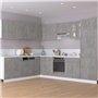 vidaXL Armoires Suspendues 2 pcs, Armoire de Rangement Murale avec 2 Étagères, Meuble de Cuisine Maison Intérieur, Gris Béton Bo