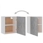 vidaXL Armoires Suspendues 2 pcs, Armoire de Rangement Murale avec 2 Étagères, Meuble de Cuisine Maison Intérieur, Gris Béton Bo
