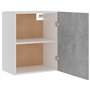 vidaXL Armoires Suspendues 2 pcs, Armoire de Rangement Murale avec 2 Étagères, Meuble de Cuisine Maison Intérieur, Gris Béton Bo