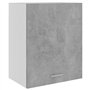 vidaXL Armoires Suspendues 2 pcs, Armoire de Rangement Murale avec 2 Étagères, Meuble de Cuisine Maison Intérieur, Gris Béton Bo