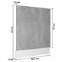 vidaXL Lave-Vaisselle avec plinthe - Panneau de Particules - Gris béton - 59,5 x 3 x 67 cm