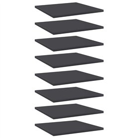 vidaXL Étagères pour étagère 8 unités en aggloméré Gris 40 x 40 x 1,5 cm
